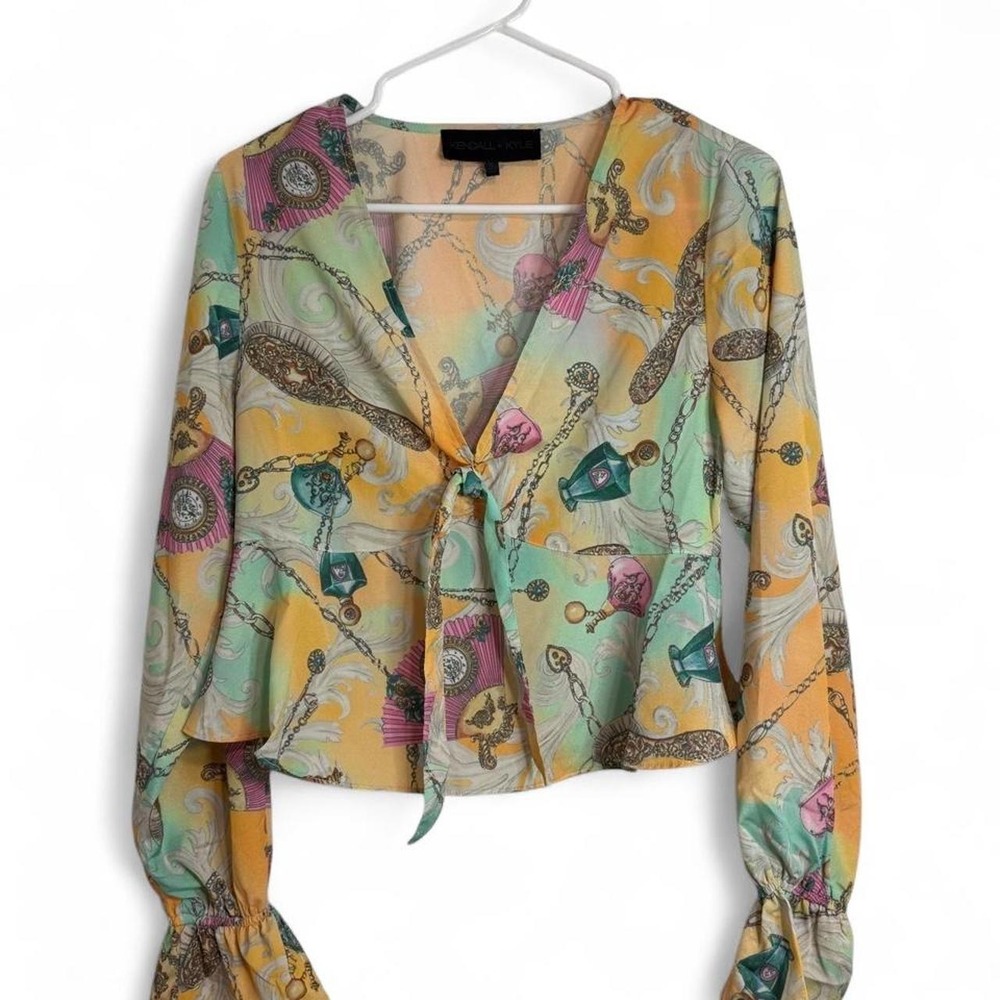 Kendall + Kylie yellow blouse
